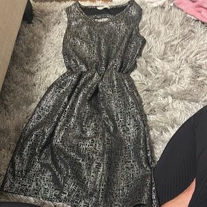 Pinc kids silver and black dress